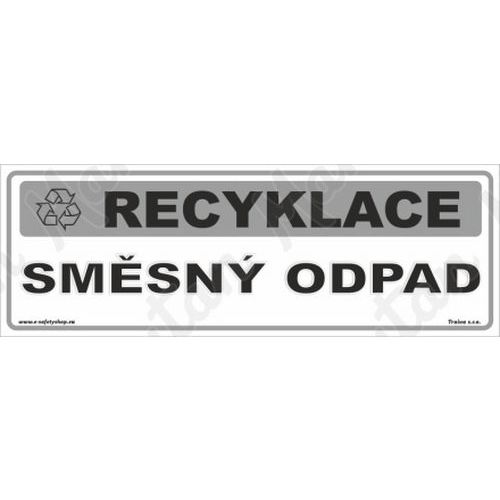 Recyklace směsný odpad, plast 290 x 100 x 0,5 mm