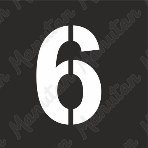 Vodorovné značení - Šablona číslice 6