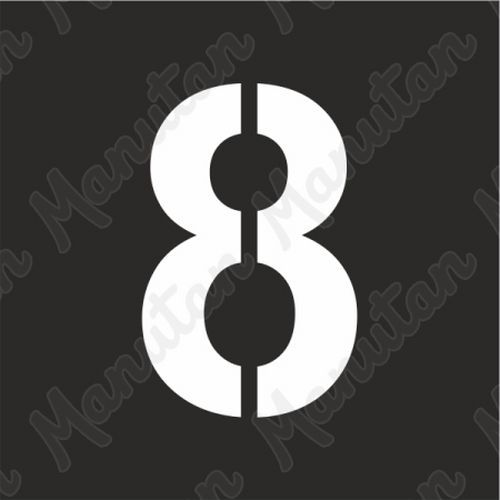 Vodorovné značení - Šablona číslice 8