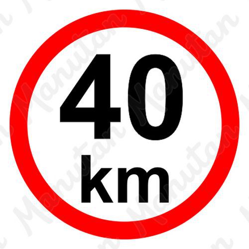 Příkazové tabulky - Omezení rychlosti 40 km/h