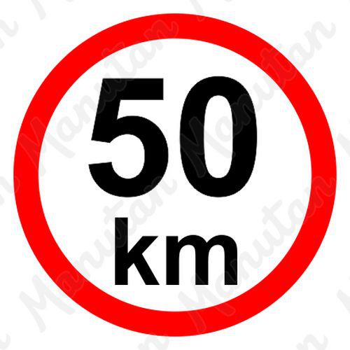 Příkazové tabulky - Omezení rychlosti 50 km/h