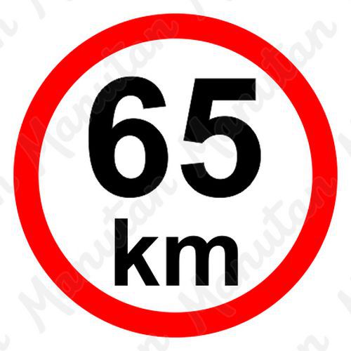 Příkazové tabulky - Omezení rychlosti 65 km/h