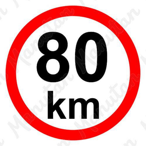Příkazové tabulky - Omezení rychlosti 80 km/h