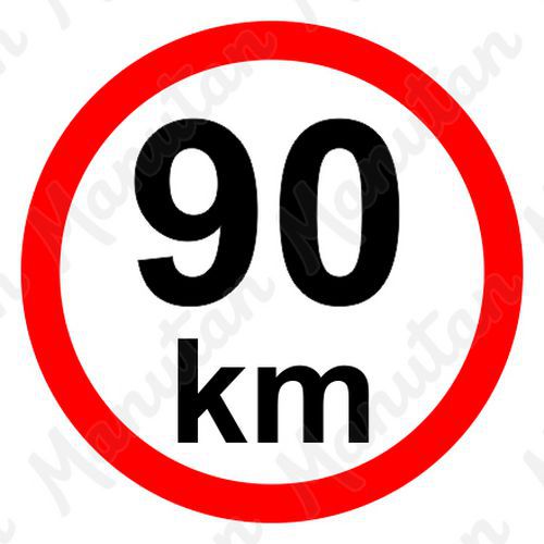 Příkazové tabulky - Omezení rychlosti 90 km/h