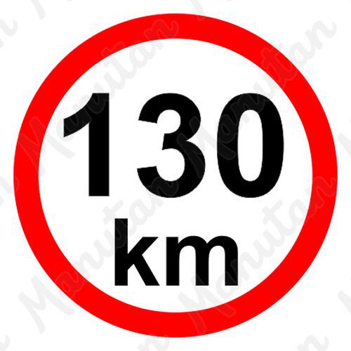 Příkazové tabulky - Omezení rychlosti 130 km/h