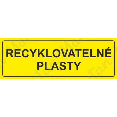 Recyklovatelné plasty, plast 290 x 100 x 0,5 mm