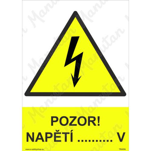 Výstražné tabulky - Pozor napětí V Výstražné tabulky - Pozor napětí V
