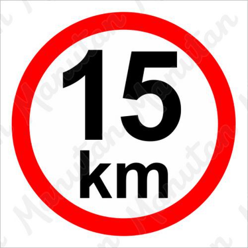 Příkazové tabulky - Omezení rychlosti 15 km/h