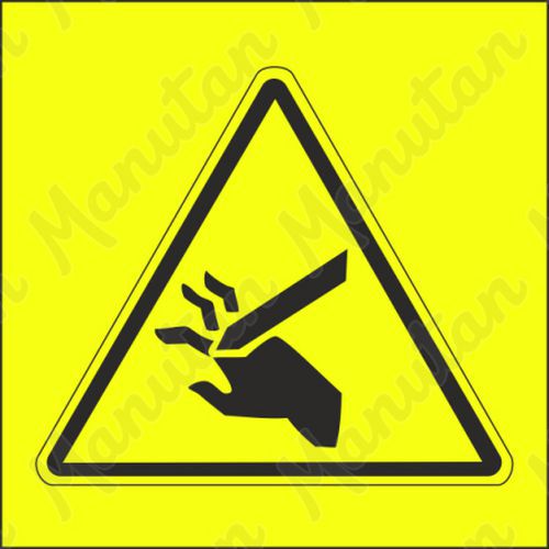 Výstražná tabulka - Výstraha nebezpečí useknutí prstů nebo ruky