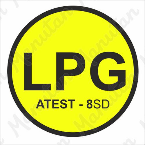 Výstražná tabulka - LPG značení vozidla