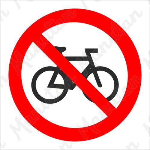 Zákazová tabulka - Zákaz jízdy na kole