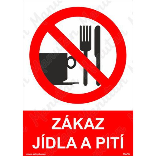 Zákazová tabulka - Zákaz jídla a pití