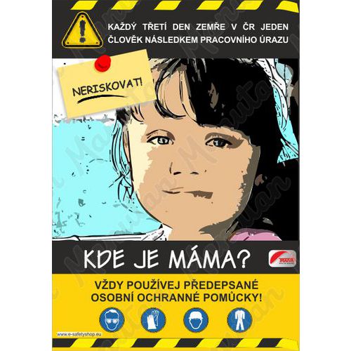 Informační tabulka - Plakát BOZP používej OOPP Informační tabulka - Plakát BOZP používej OOPP