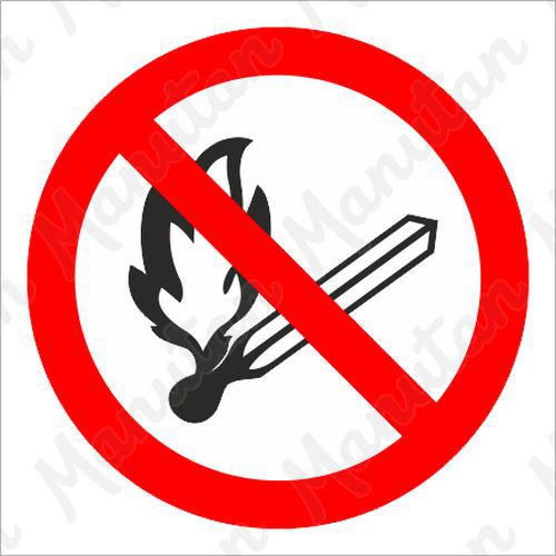 Zákazové bezpečnostní tabulky - Zákaz manipulace s plamenem