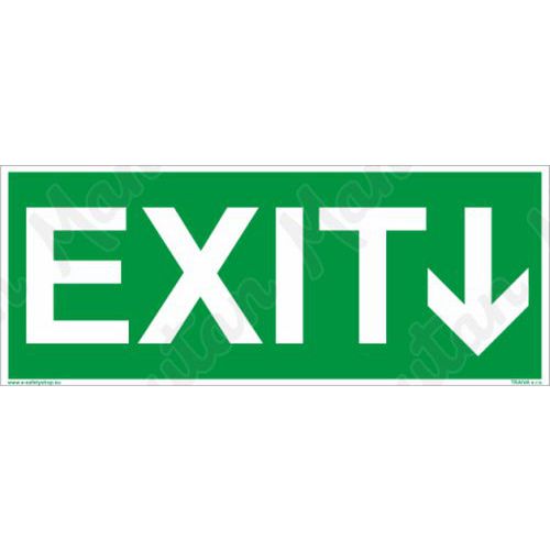 Exit, samolepka 300 x 120 x 0,4 mm, fotoluminiscenční