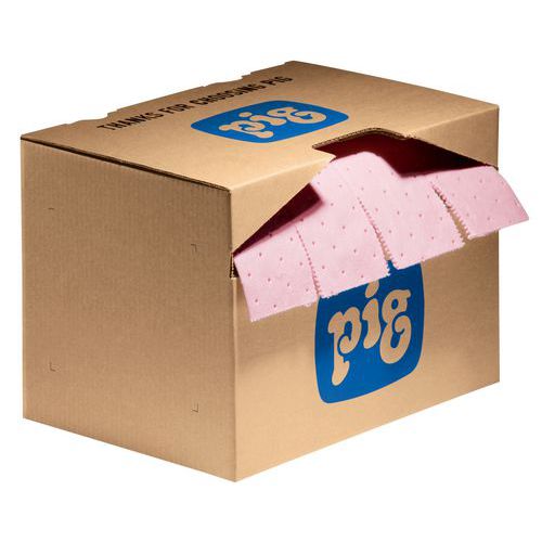 Sorpční koberec v kartonové krabici Pig, chemický, sorpční kapacita 29,7 l