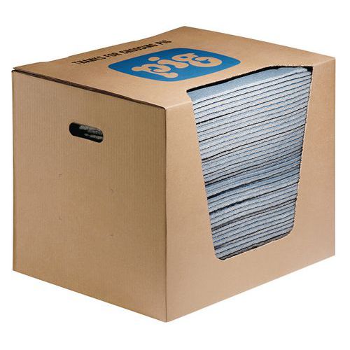 Sorpční rohože CCC v kartonové krabici Pig, univerzální, sorpční kapacita 64,5 l, 50 ks
