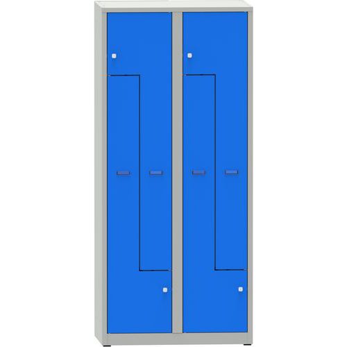 Svařované šatní skříně Rick I, dveře Z, 4 oddíly, cylindrický zámek