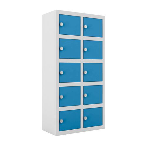 Svařované skříně na osobní věci Ben, 10 boxů, cylindrický zámek