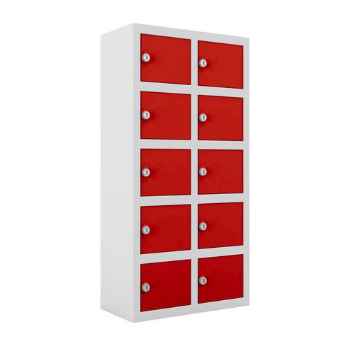 Svařované skříně na osobní věci Ben, 10 boxů, cylindrický zámek