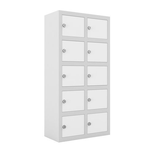Svařované skříně na osobní věci Ben, 10 boxů, cylindrický zámek