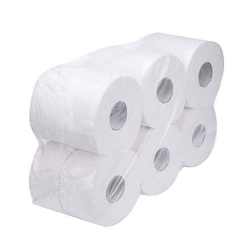 Toaletní papír Jumbo 2vrstvý, 19 cm, 100 m, 100% celulóza, 12 rolí