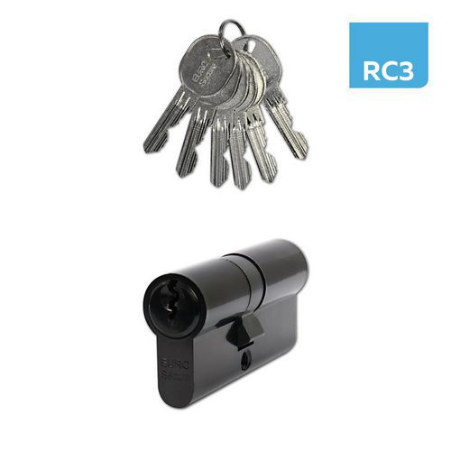 Bezpečnostní vložky EuroSecure, 45 mm, černá