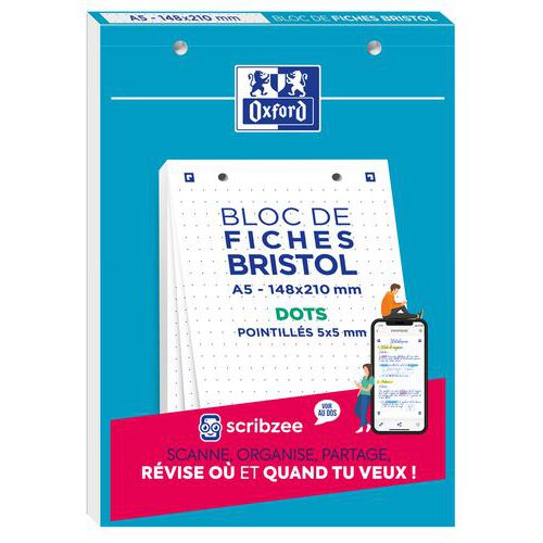 Kartotéční lístky Oxford Bristol A5, tečkované