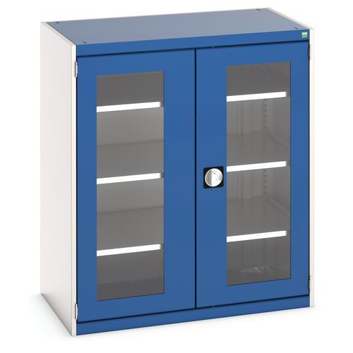 Dílenské skříně s průhlednými dveřmi Bott Cubio, výška 120 cm