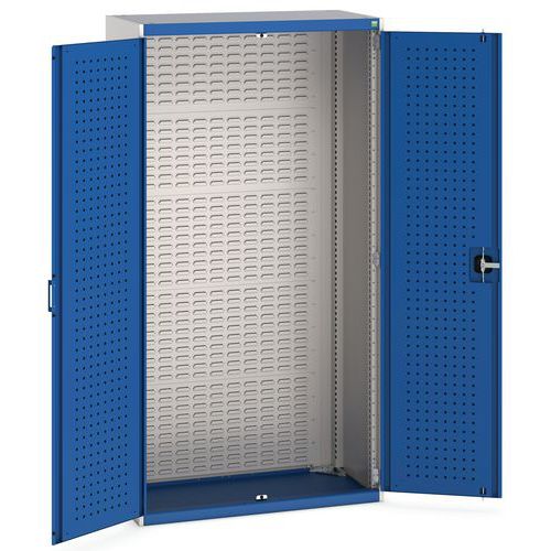 Dílenské skříně s perfo panely pro držáky na boxy/nářadí