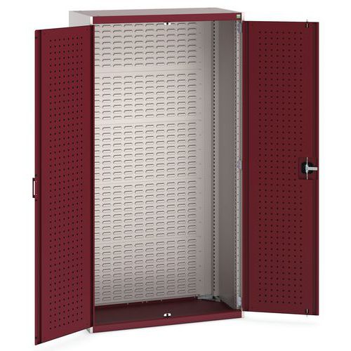 Dílenské skříně s perfo panely pro držáky na boxy/nářadí