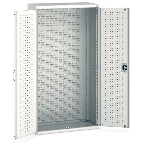 Dílenské skříně s perfo panely pro držáky na boxy/nářadí