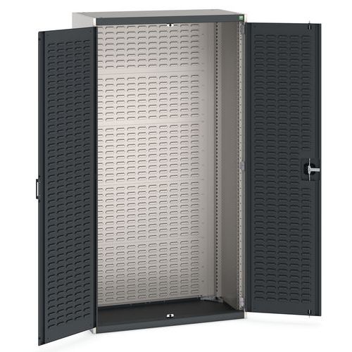 Dílenské skříně s perfo panely pro držáky na boxy/boxy