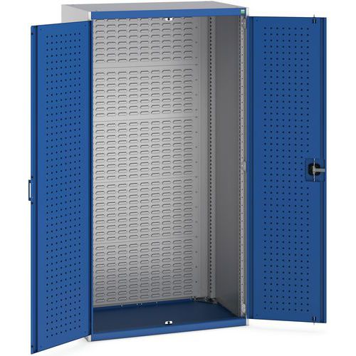 Dílenské skříně s perfo panely pro držáky na boxy/nářadí
