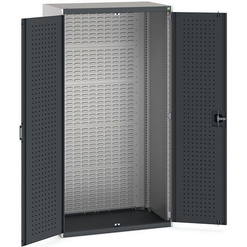 Dílenské skříně s perfo panely pro držáky na boxy/nářadí