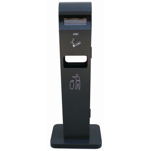 Venkovní odpadkový koš s popelníkem Totem, objem 8 l/2 l - Probbax