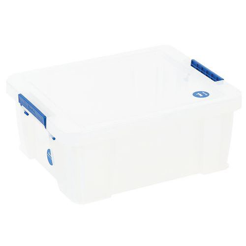 Plastové úložné boxy s víkem na klip Manutan Expert