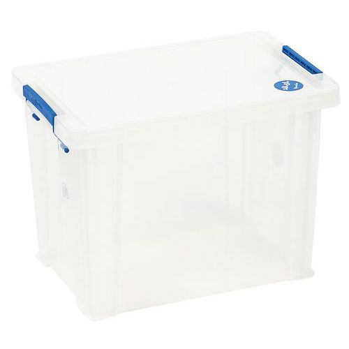 Plastové úložné boxy s víkem na klip Manutan Expert