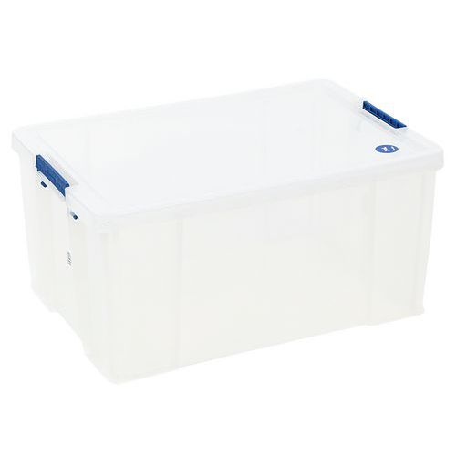 Plastové úložné boxy s víkem na klip Manutan Expert