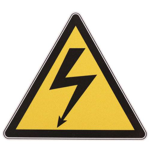 Výstražné tabulky - Elektrické napětí - samolepka - Manutan Expert Výstražné tabulky - Elektrické napětí - samolepka - Manutan Expert