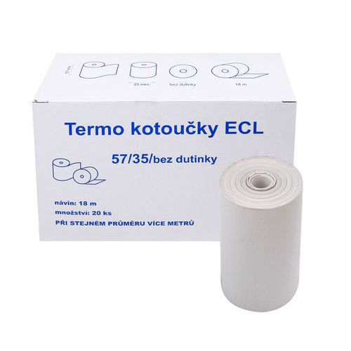 Kotoučky do pokladny termocitlivé ECL, EET