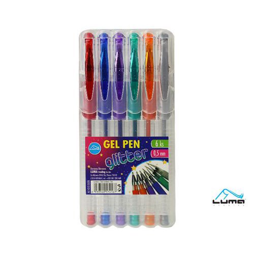 Gelové pero 6 barev GLITTER Gelové pero 6 barev GLITTER