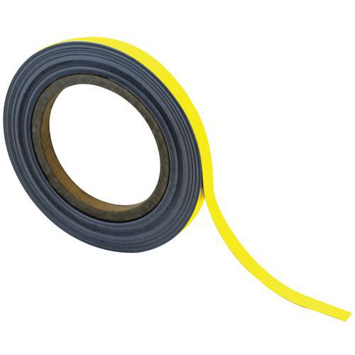 Magnetické pásky na regály Manutan Expert, 10 m, žluté