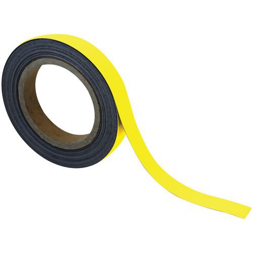 Magnetické pásky na regály Manutan Expert, 10 m, žluté