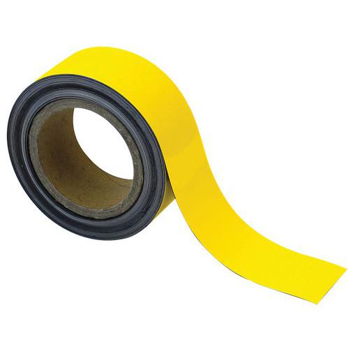 Magnetické pásky na regály Manutan Expert, 10 m, žluté