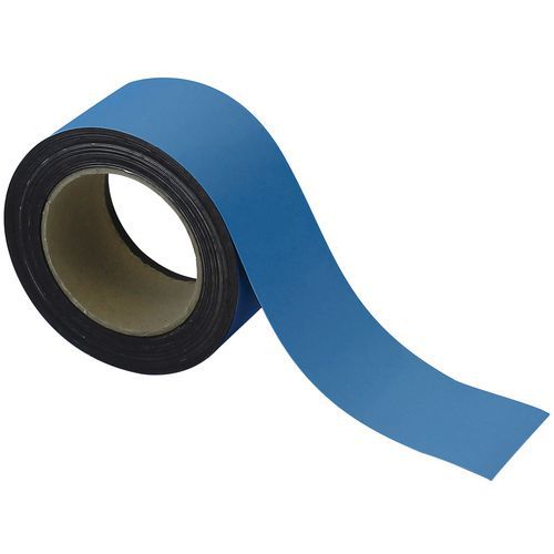 Magnetické pásky na regály Manutan Expert, 10 m, modré
