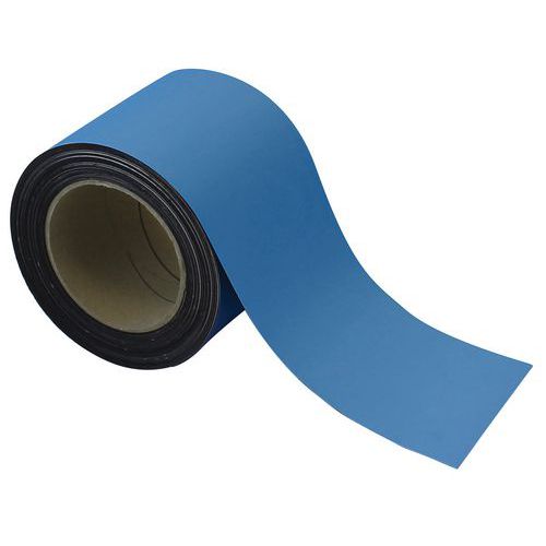 Magnetické pásky na regály Manutan Expert, 10 m, modré