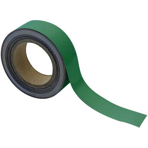 Magnetické pásky na regály Manutan Expert, 10 m, zelené