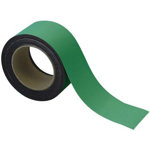 Magnetické pásky na regály Manutan Expert, 10 m, zelené