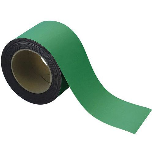Magnetické pásky na regály Manutan Expert, 10 m, zelené